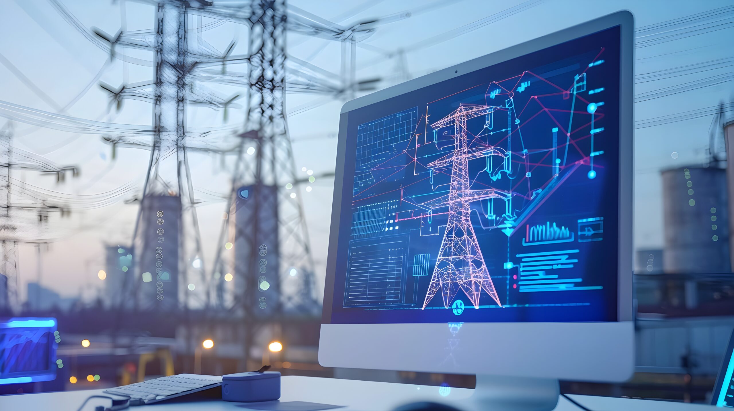 Electricity Transmission Towers and Power Grid in Urban Landscap Electricity Transmission Towers and Power Grid in Urban Landscap
